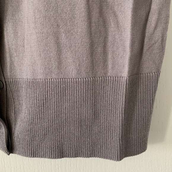 NWT LOFT Purple 100% Pima Cotton Knit Button Front Short Sleeves Top Size Small - Picture 7 of 11